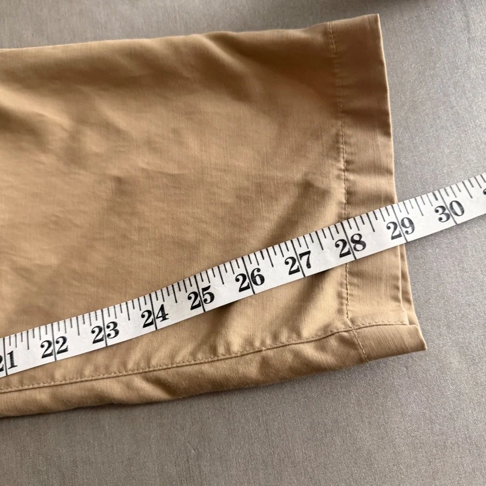 Lululemon Mens Commission Slim Fit Pant Tan Khaki Technical Trousers 35x29